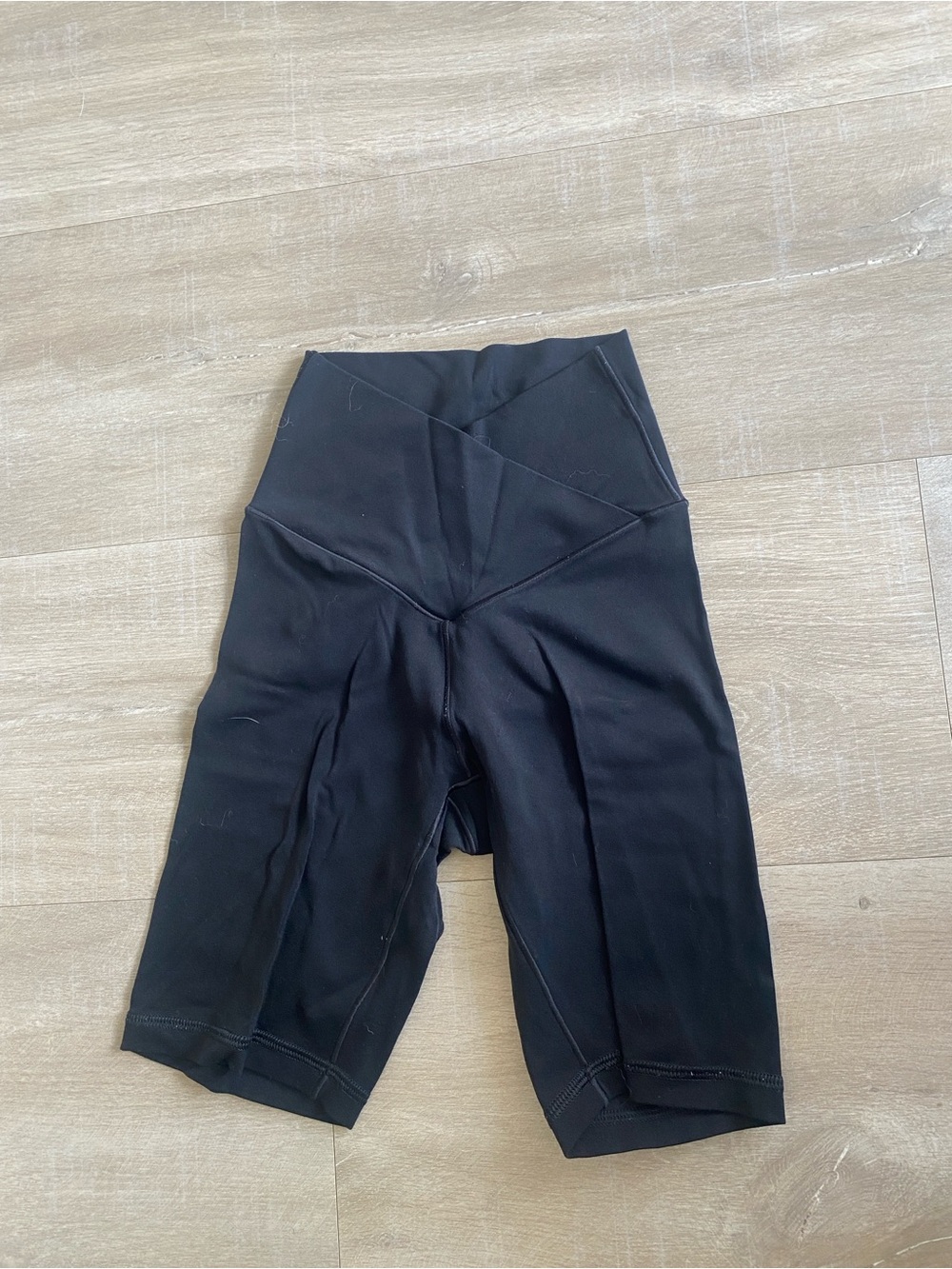 Aerie Black High-Waist V-front Bike Shorts